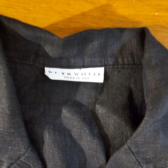 Women's Bryn Walker Black Linen Blazer Jacket Size XS - Picture 4 of 9